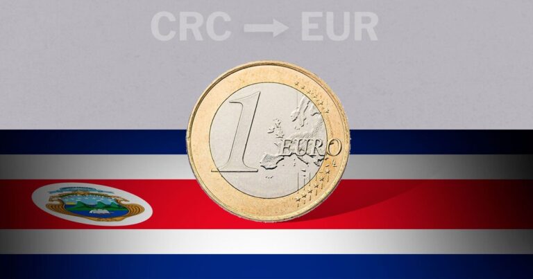 Valor de cierre del euro en Costa Rica este 6 de diciembre de EUR a CRC