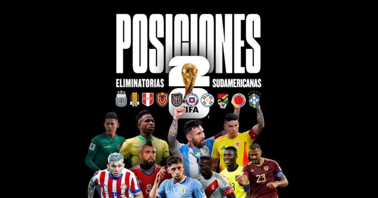 La tabla de las Eliminatorias Sudamericanas