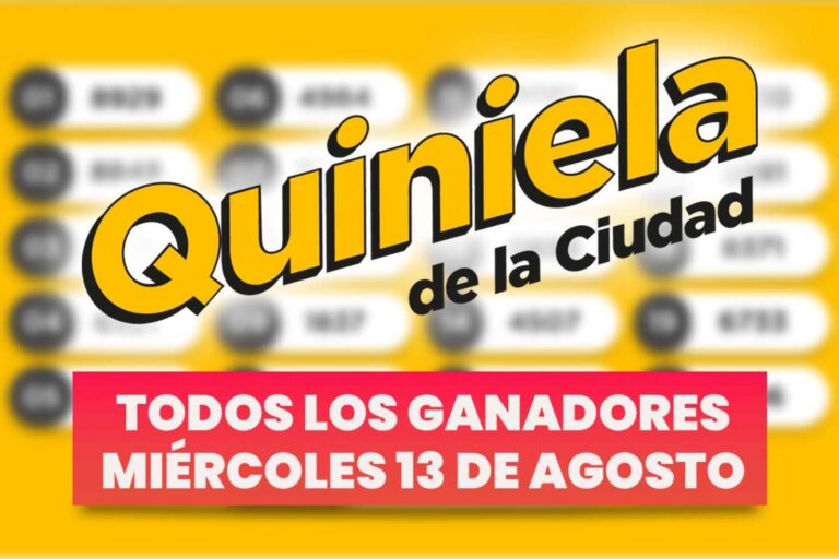 Quiniela Nacional: todos los números ganadores del 13 de agosto