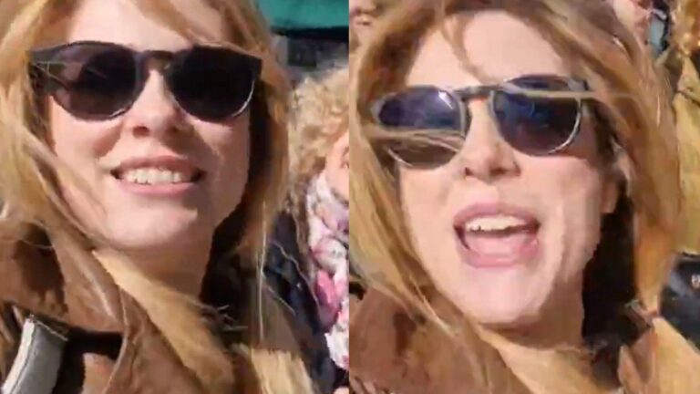 Sacada: el video de Lilia Lemoine cantando «kuka tira piedra» en la previa al acto en Moreno