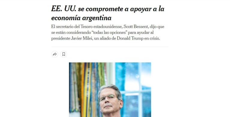 Qué dijeron los medios de EE.UU. sobre la ayuda de Trump al gobierno de Milei